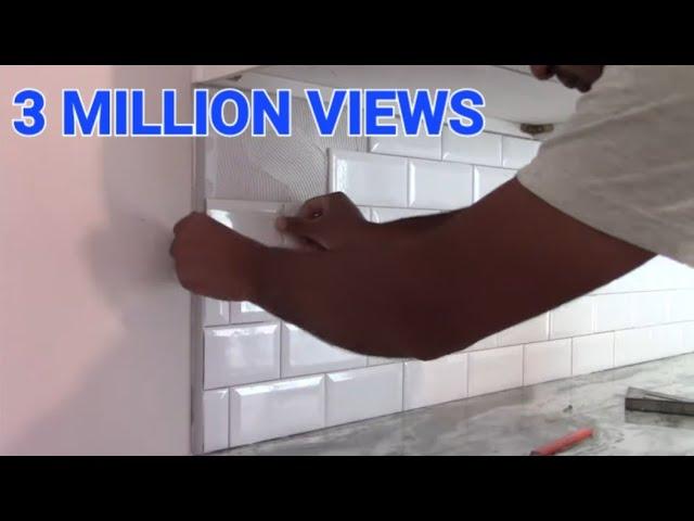 How to Install  Backsplash In Kitchen (Subway Tile)