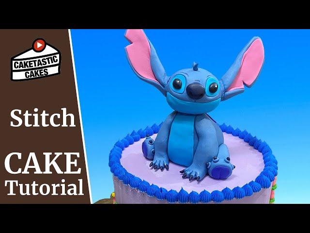 Stitch Gum Paste Figure and Simple Cake from Disney's Lilo and Stitch