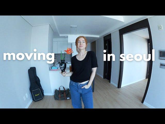 moving in seoul  new apartment tour, renting in korea, setting up our house vlog