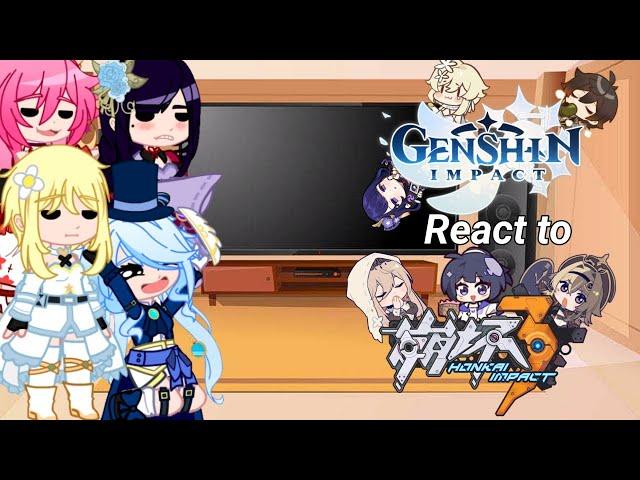 Genshin Impact react to Honkai Impact (2/3) //️Read the description️//