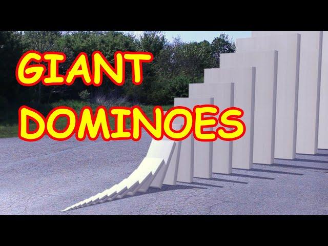 GIANT DOMINOES - World’s BIGGEST domino simulation