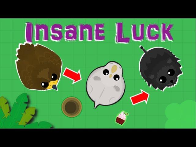 INSANE LUCK IN MOPE.IO - FROM GOLDEN EAGLE TO WHITE RHINO - Mope.io Lucky Moments