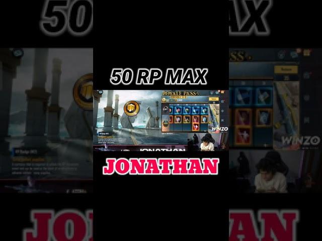  JONATHAN 50 RP MAX OUT || JONATHAN MAXOUT NEW RP || #short #shorts #youtubeshorts