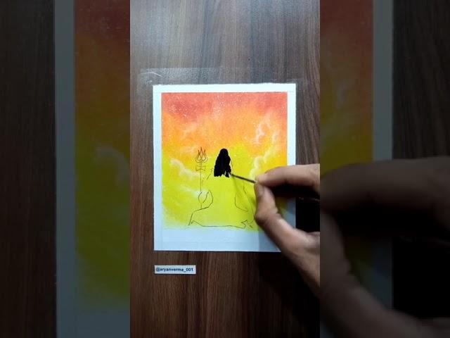 Lord shiva drawing | Drawing with oil pastels #shorts