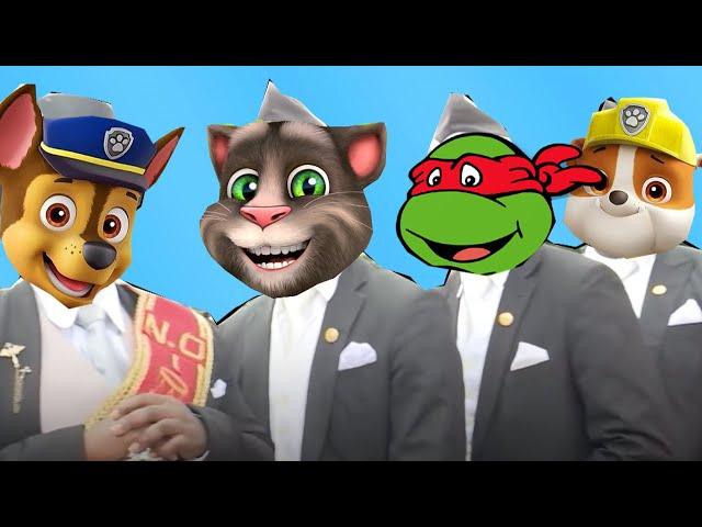 Talking Tom & Paw Patrol & Teenage Mutant Ninja Turtles - Coffin Dance Song Astronomia (COVER)