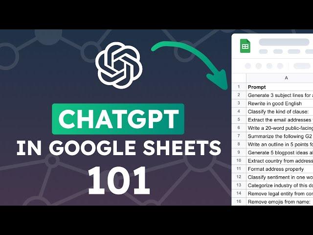 ChatGPT in Google Sheets: a beginner's guide (101)