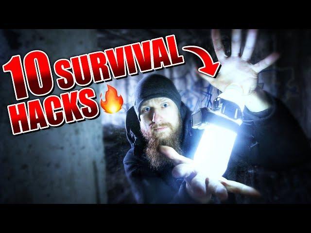 10 SURVIVAL HACKS - Outdoor Bushcraft Camping Life Hacks | Fritz Meinecke