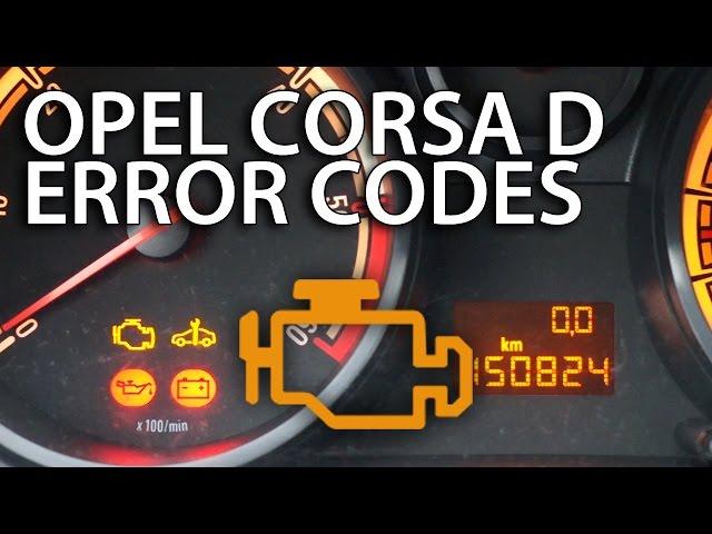 How to read DTCs Opel Corsa D (Vauxhall diagnostic trouble codes)