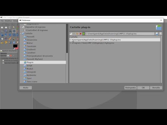 Come installare i plugin di Gimp in Windows