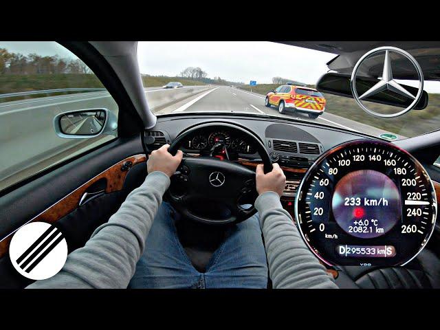 Mercedes-Benz E-Class E280 CDI W211 TOP SPEED DRIVE ON GERMAN AUTOBAHN 