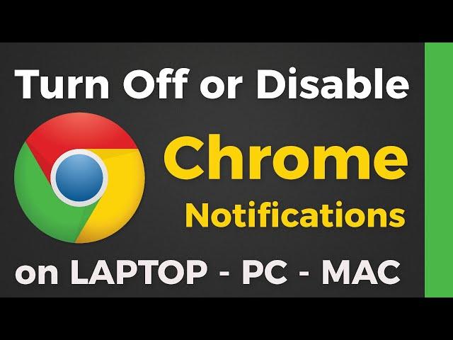 how to stop notifications on chrome in pc | turn off chrome notifications on chrome on Laptop