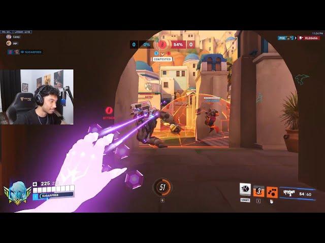 Sugarfree Insane Sombra + Tracer Season 15 Top 500 Gameplay Overwatch 2