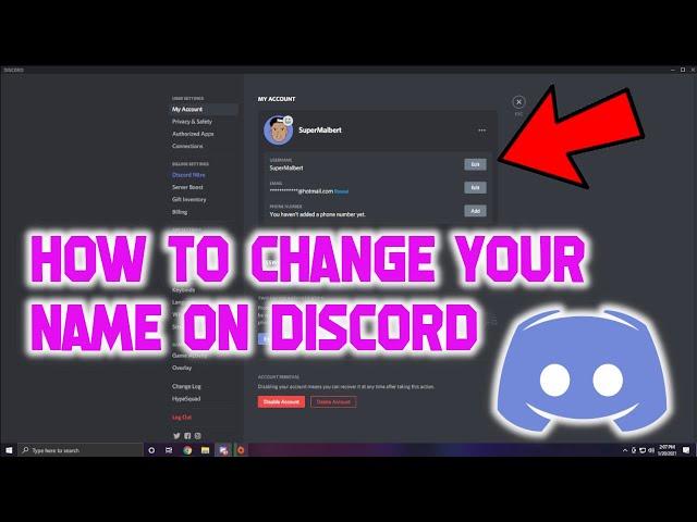 How to change your name on Discord 2021