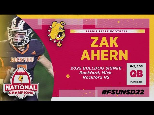 2022 Ferris State Football Signee | Zak Ahern #FSUNSD22