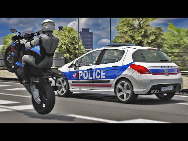 COURSE POURSUITE EN BMW S1000RR À +400KM/H SUR L'AUTOROUTE | ASSETTO CORSA - MOD TRAFFIC