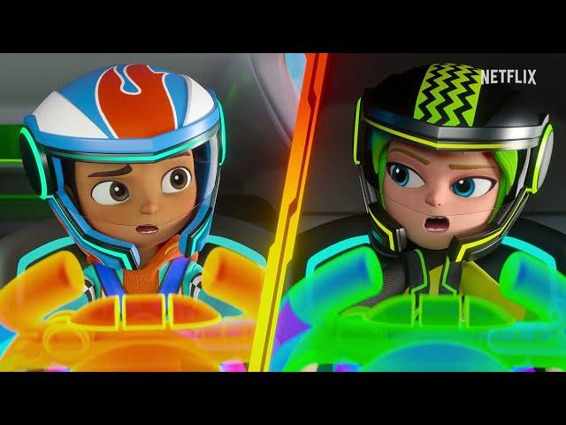 Coop and Cruise Race to Win Five Flame Badges! | Hot Wheels Let's Race