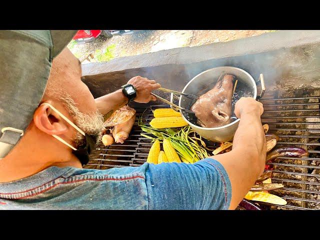 Cooked a whole pig nose to tail in Tanay, Rizal