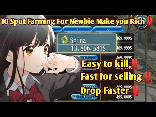 Spot Farming Spina - 10 Spot Farming Spina For newbie Make You Rich‼️ - Toram Online