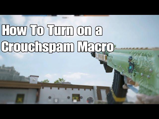 How to turn on a crouchspam macro on a strike pack!!