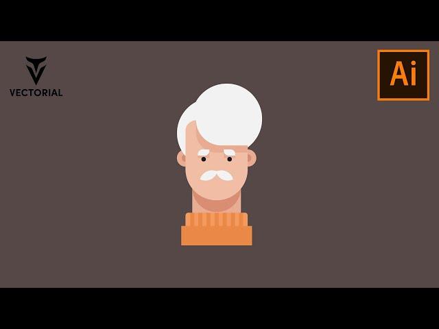 Flat CHARACTER DESIGN in Adobe illustrator - STEP BY STEP Drawing Tutorial for beginners