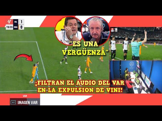 FILTRAN el AUDIO del VAR en la EXPULSIÓN de VINICIUS vs VALENCIA ¡PERIODISTAS ESPAÑOLES EXPLOTAN!