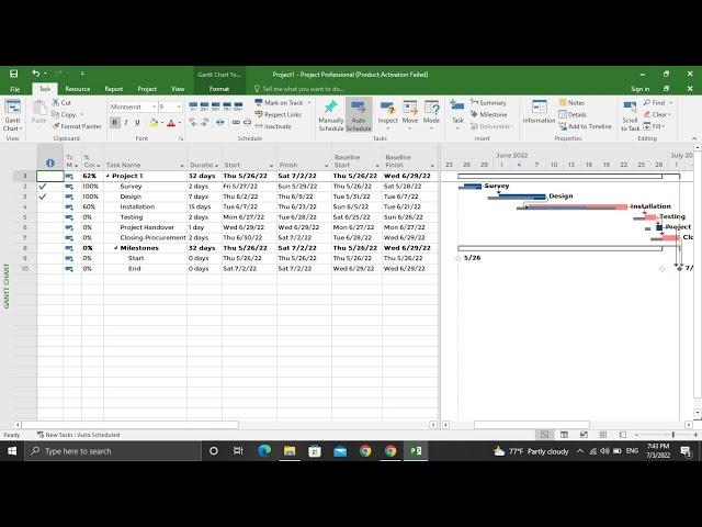 How to Export a Schedule form Ms. Project to Ms. Excel?