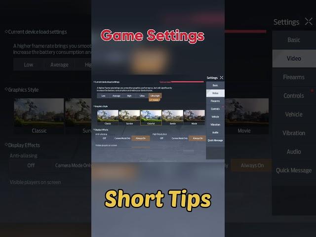 UNDAWN MOBILE GAME Setting #short tips