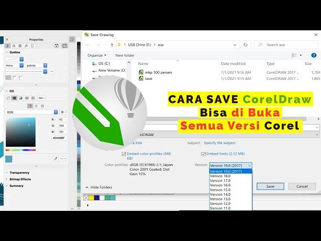 Cara Save File CorelDRAW Dapat Di Buka Semua Versi