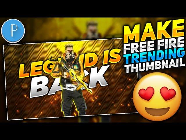 HOW TO MAKE FREE FIRE THUMBNAIL IN PIXELAB || FREE FIRE TRENDING THUMBNAIL TUTORIAL 