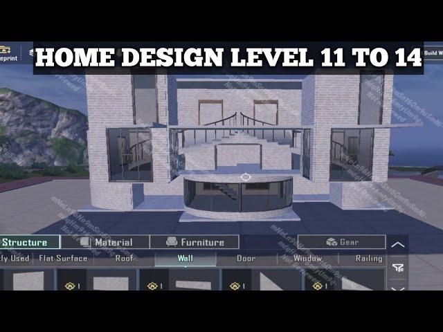 SIMPLE HOME DESIGN TUTORIAL FOR LEVEL 11 TO 14 HOME IN PUBG MOBILE  PUBG HOME DESIGNS TUTORIAL