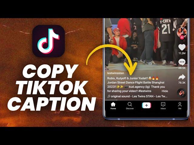 How to copy tiktok caption as a text without a screenshot