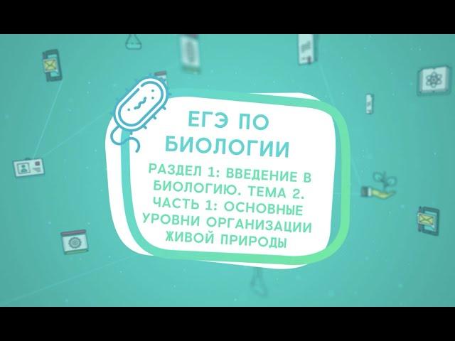 ЕГЭ ПО БИОЛОГИИ. РАЗДЕЛ 1: ВВЕДЕНИЕ В БИОЛОГИЮ. ТЕМА 2 #1: ОСНОВНЫЕ УРОВНИ ОРГАНИЗАЦИИ ЖИВОЙ ПРИРОДЫ