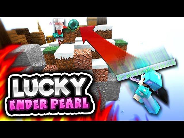 LUCKIEST ENDER PEARL SAVE! (Minecraft Skywars)