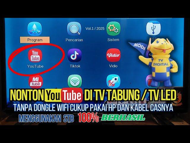 Nonton Youtube Di Tv Tabung / led Pakai STB Tanpa Menggunakan  Dongle wifi