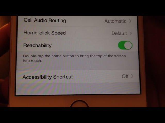 iPhone Reachability (One-Handed) Activation and How To