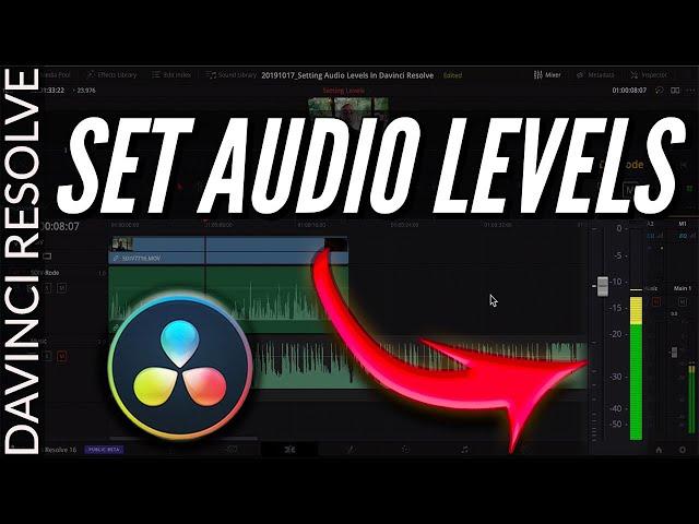 How to Set Audio Levels in DaVinci Resolve | Tutorial