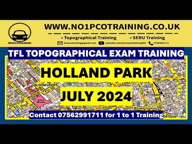 HOLLAND PARK TFL TOPOGRAPHICAL SKILLS ASSESSMENT/ JULY 2024! TFL TOPOGRAPHICAL EXAM