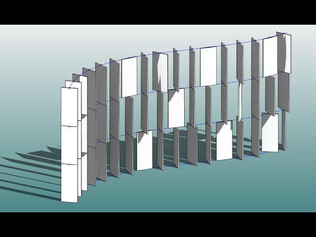 Revit Exercise (Day 186) - Adaptive Parametric Blade Facade