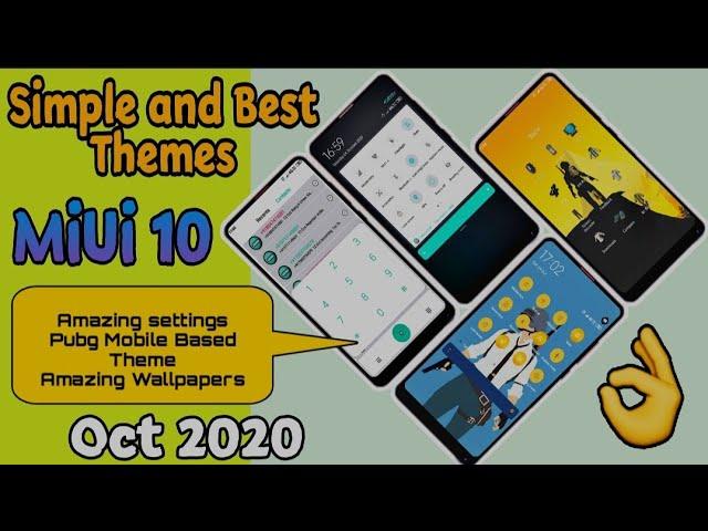 MiUi 10 Themes Best and Simple Themes 2020| MiUi 10 Pubg Mobile Theme || By Tech Darbar ||