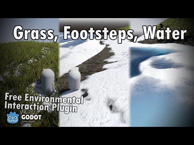 Environmental Interactions in Godot 4 (Grass, Terrain, Water Simulation)