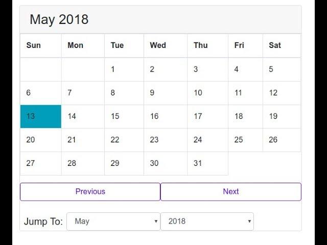 Building A Calendar with HTML and JavaScript