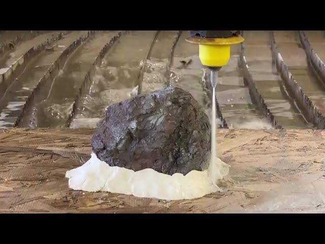 Cutting a $10,000 Meteorite with a 60,000 PSI Waterjet