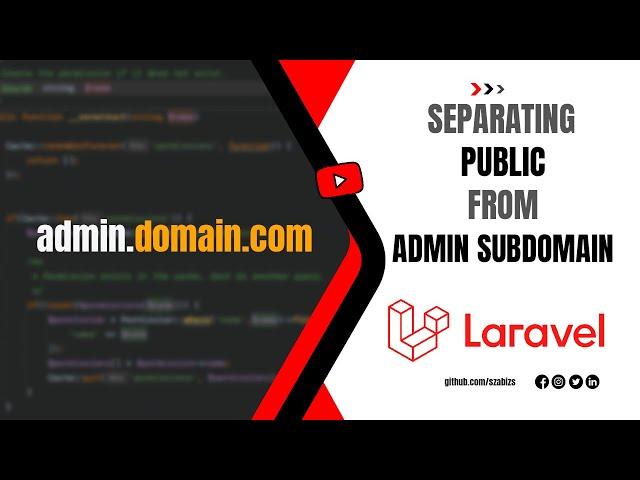 Laravel - Separating public from admin subdomain - Episode 11