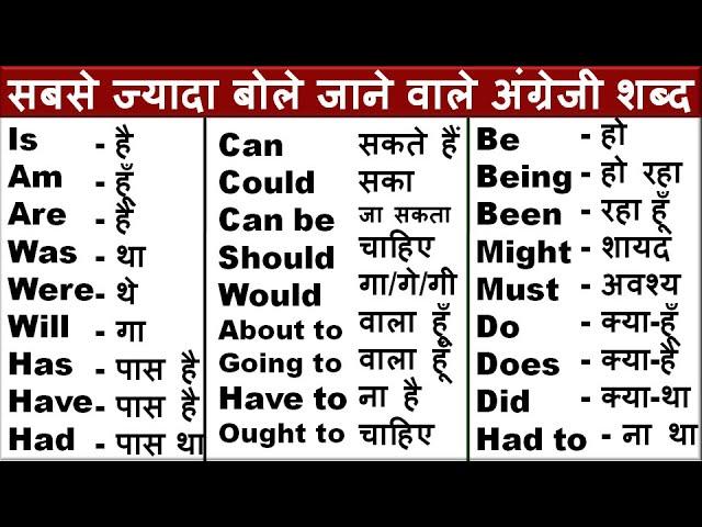 अँग्रेजी लिखना बोलना आसानी से सीखें | Helping verbs   | Spoken English | English by Preeti mam