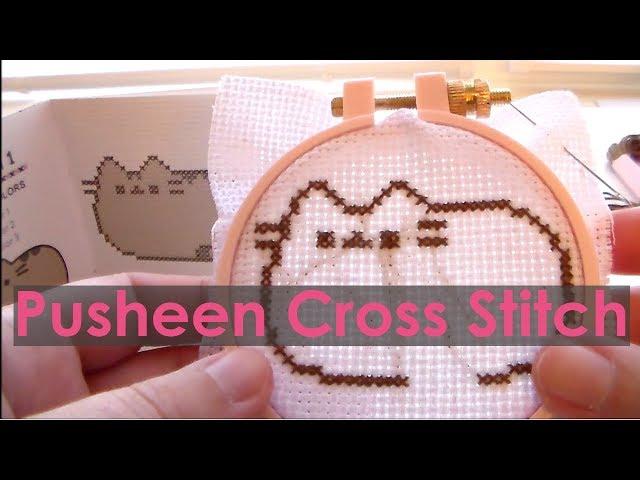 Pusheen Cross Stitch Kit Review [Beginner Cross Stitch]