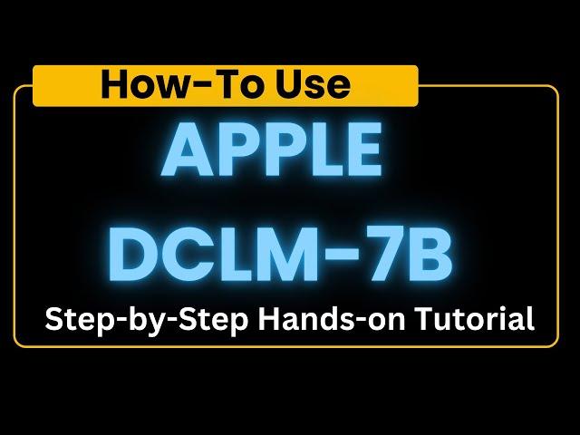 Apple DCLM 7B - Good Baseline Model