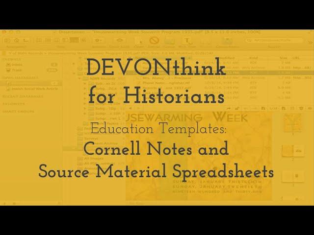 Exploring DEVONthink’s Education Templates: Cornell Notes and Source Material Spreadsheets