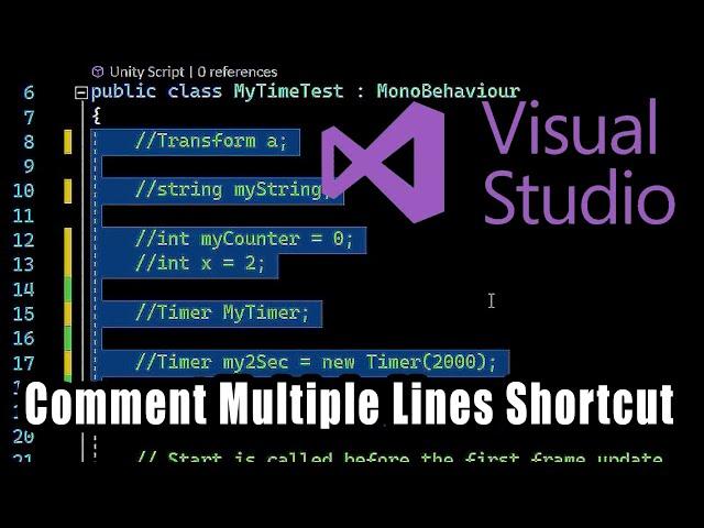 How to Comment Multiple Lines in Microsoft Visual Studio