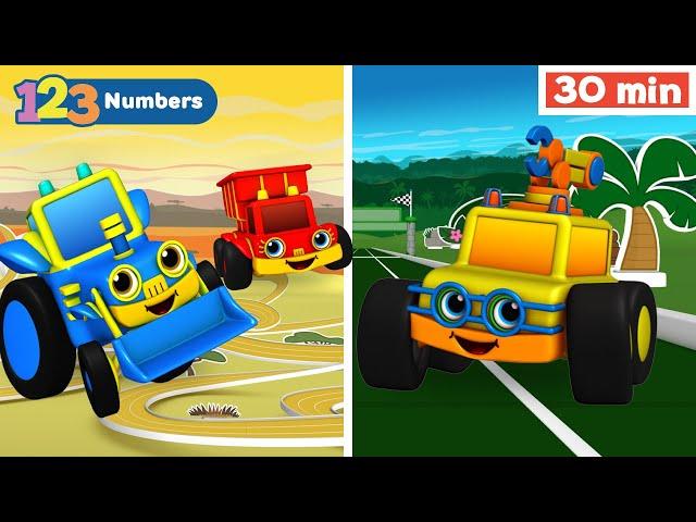 Learn numbers for kids with 123 Race | Numbers Song | Counting 1 to 10 | Vehicles & Games for Kids