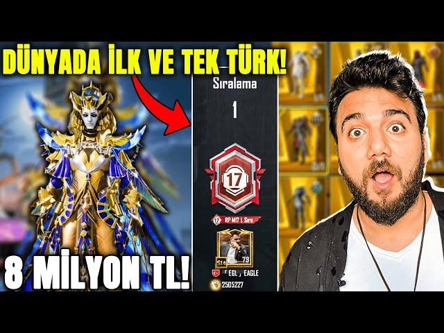 100.000.000 UC HARCAMIŞ! DÜNYADA İLK VE TEK RP 1.Sİ TÜRK! PUBG Mobile En Pahalı Hesap